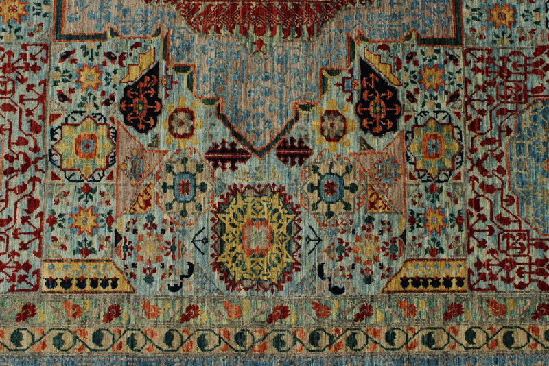 10x14 Multicolor and Light Blue Traditional Rug