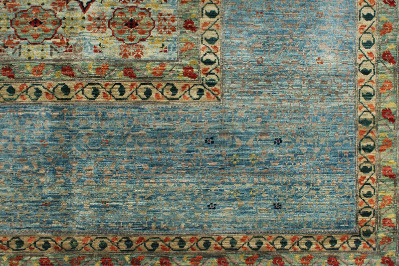 10x14 Multicolor and Light Blue Traditional Rug