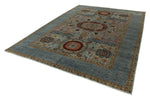 10x14 Multicolor and Light Blue Traditional Rug