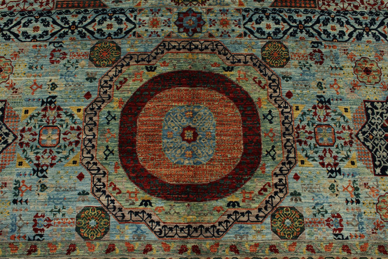 10x14 Multicolor and Light Blue Traditional Rug
