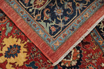 10x14 Navy and Red Traditional Rug