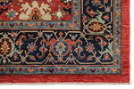 10x14 Navy and Red Traditional Rug