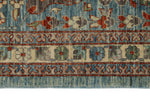 10x14 Light Blue and Multicolor Traditional Rug