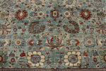 10x14 Light Blue and Multicolor Traditional Rug