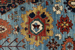 9x12 Light Blue and Multicolor Traditional Rug