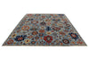 9x12 Light Blue and Multicolor Traditional Rug