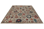 10x14 Gray and Multicolor Traditional Rug