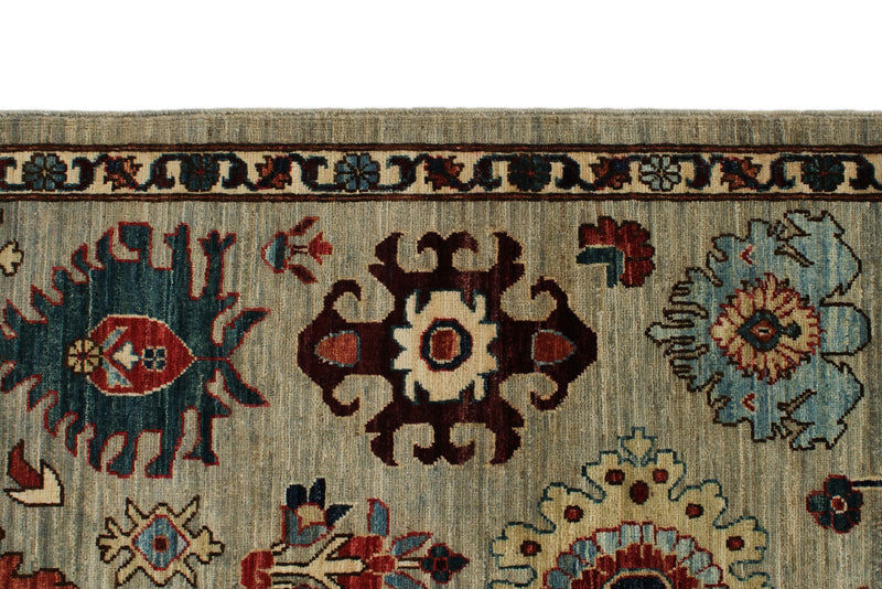 10x14 Gray and Multicolor Traditional Rug