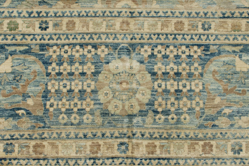 12x15 Light Blue and Navy Anatolian Traditional Rug
