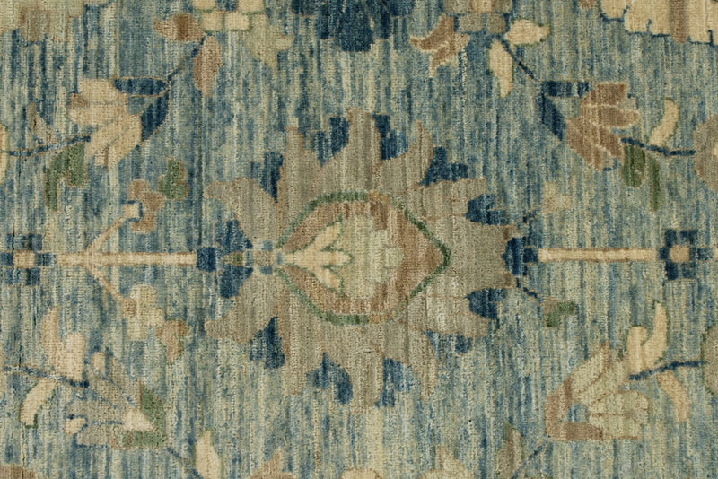 12x15 Light Blue and Navy Anatolian Traditional Rug