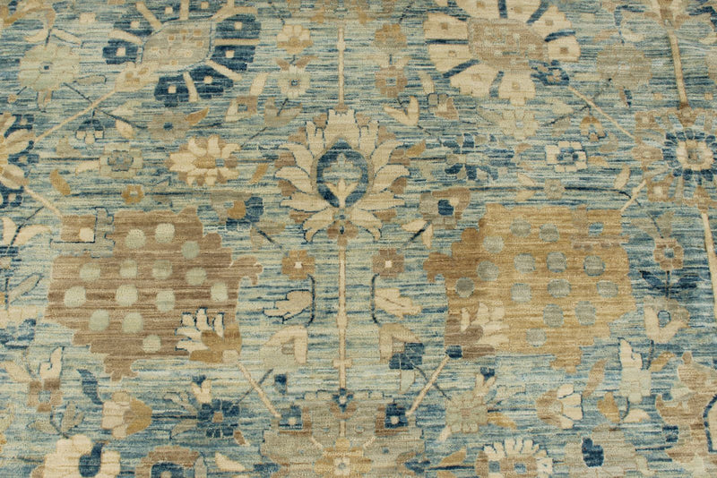 12x15 Light Blue and Navy Anatolian Traditional Rug