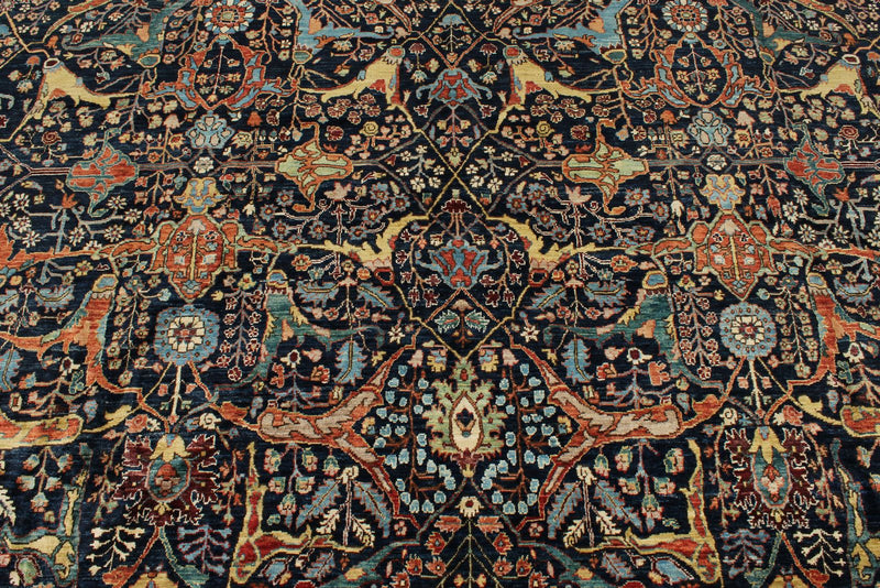 12x16 Navy and Red Anatolian Traditional Rug