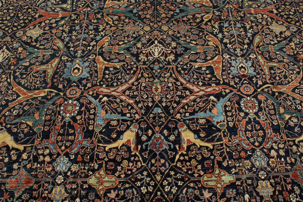 12x16 Navy and Red Anatolian Traditional Rug