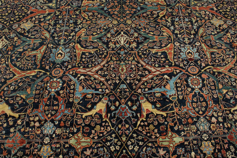 12x16 Navy and Red Anatolian Traditional Rug