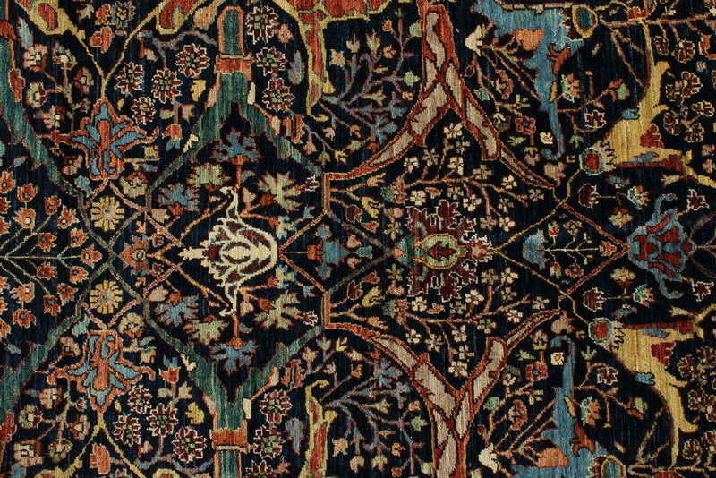 12x16 Navy and Red Anatolian Traditional Rug