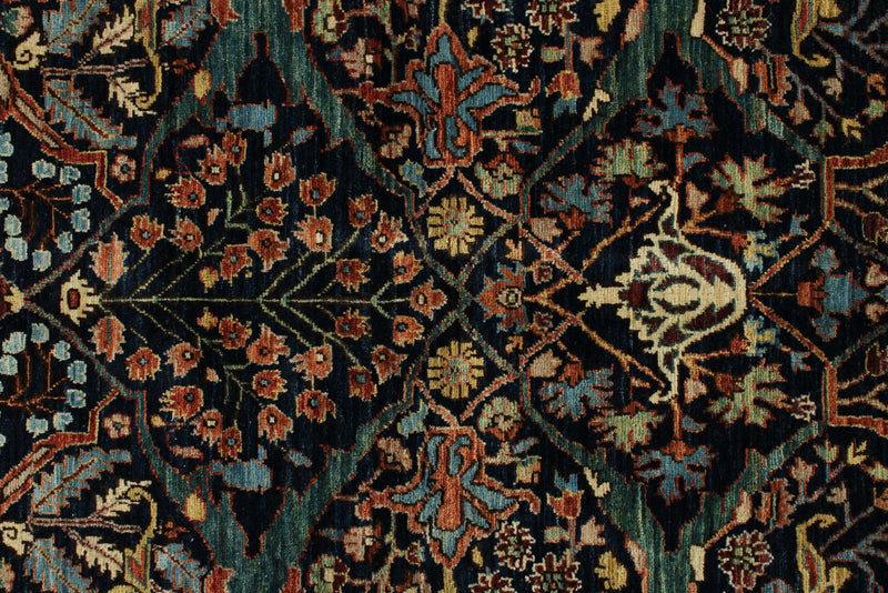 12x16 Navy and Red Anatolian Traditional Rug