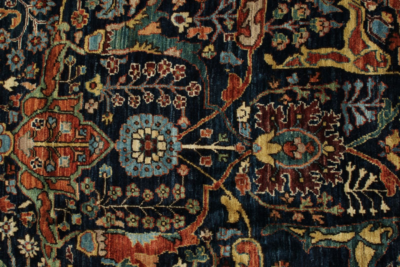 12x16 Navy and Red Anatolian Traditional Rug
