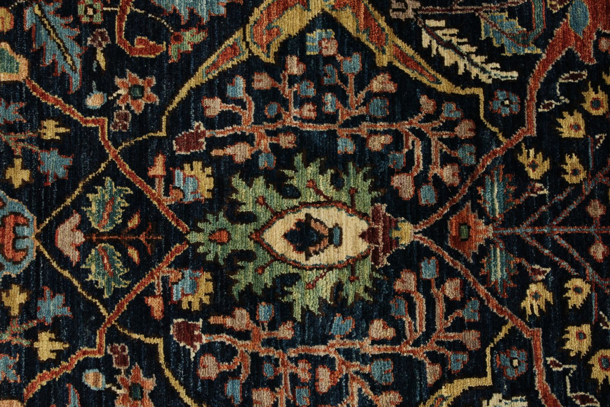 12x16 Navy and Red Anatolian Traditional Rug