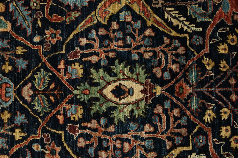 12x16 Navy and Red Anatolian Traditional Rug