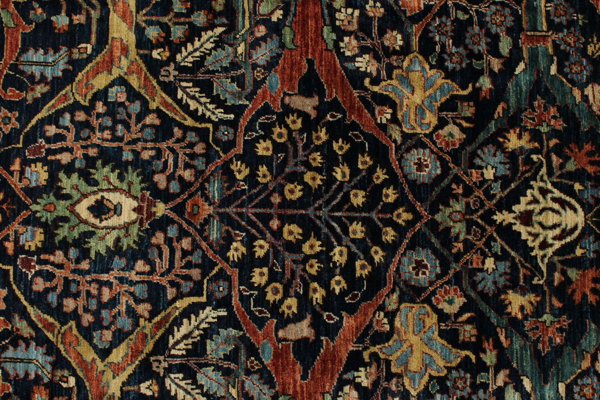 12x16 Navy and Red Anatolian Traditional Rug