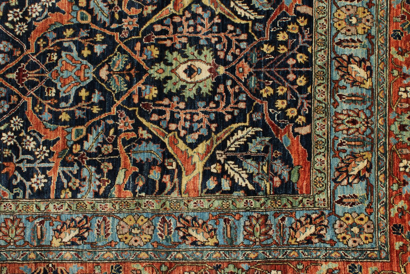 12x16 Navy and Red Anatolian Traditional Rug