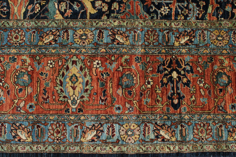 12x16 Navy and Red Anatolian Traditional Rug
