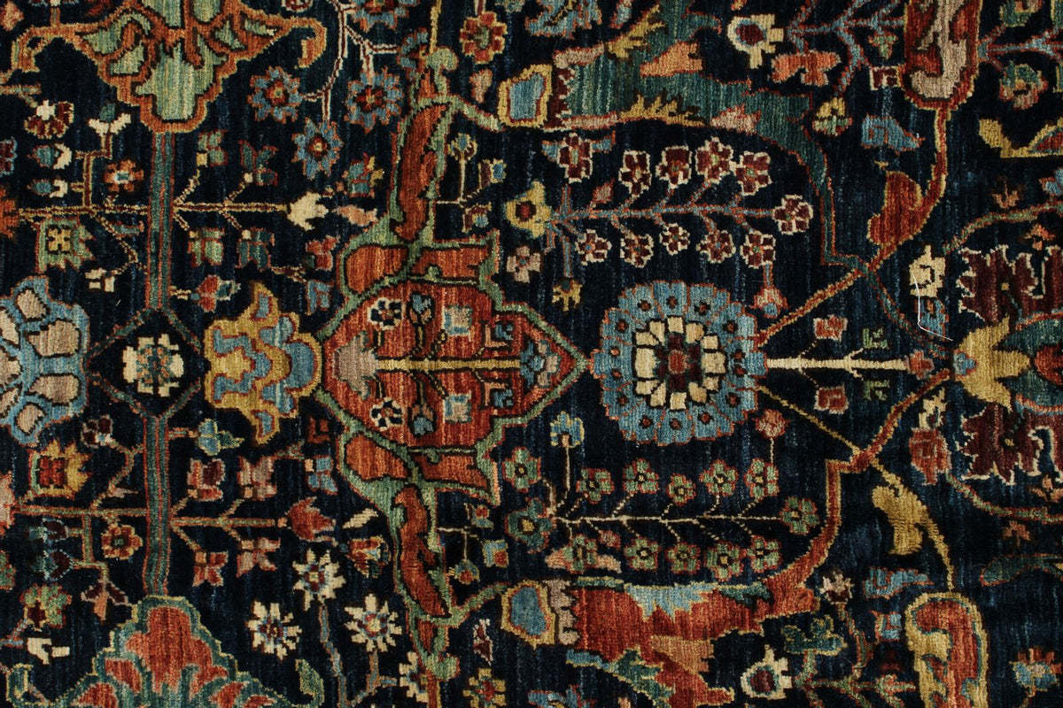 12x16 Navy and Red Anatolian Traditional Rug