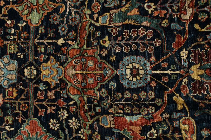 12x16 Navy and Red Anatolian Traditional Rug