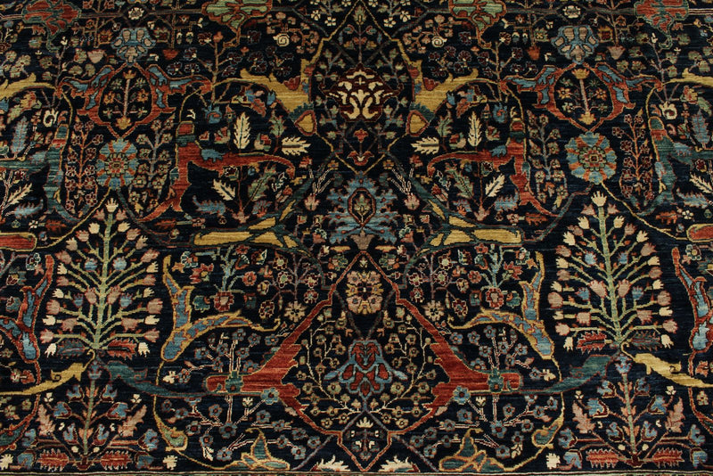 12x16 Navy and Red Anatolian Traditional Rug