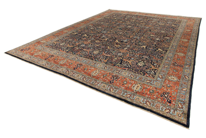 12x16 Navy and Red Anatolian Traditional Rug