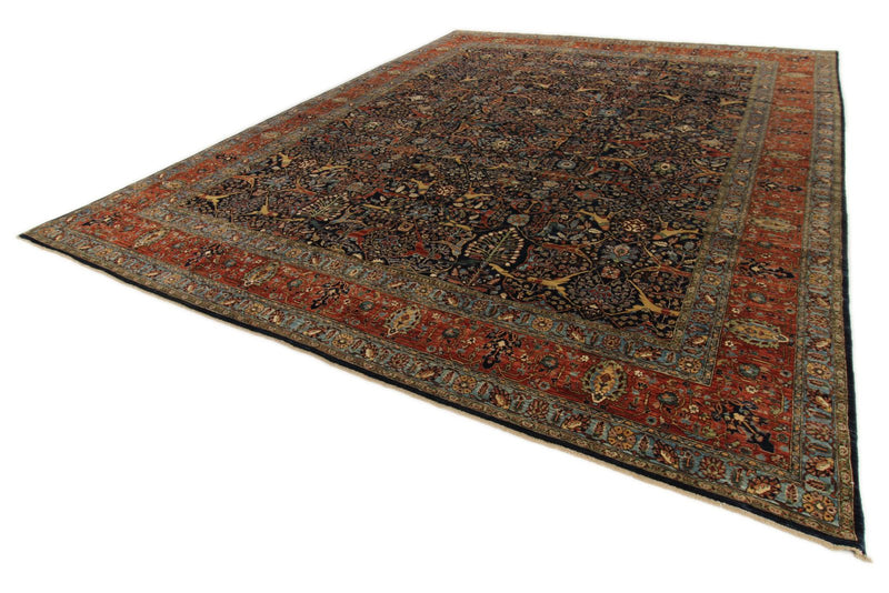 12x16 Navy and Red Anatolian Traditional Rug