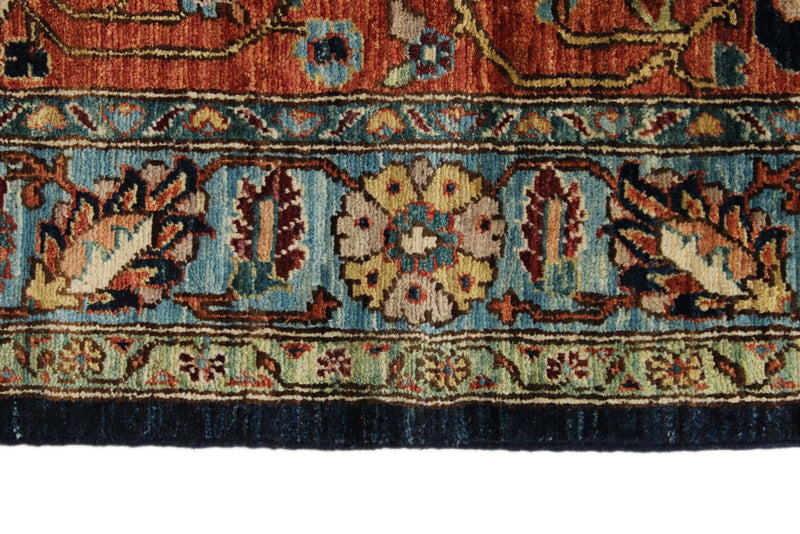 12x16 Navy and Red Anatolian Traditional Rug