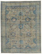 9x12 Gray and Light Green Anatolian Traditional Rug