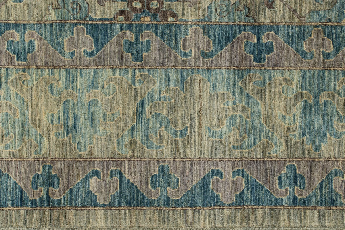 9x12 Gray and Light Green Anatolian Traditional Rug