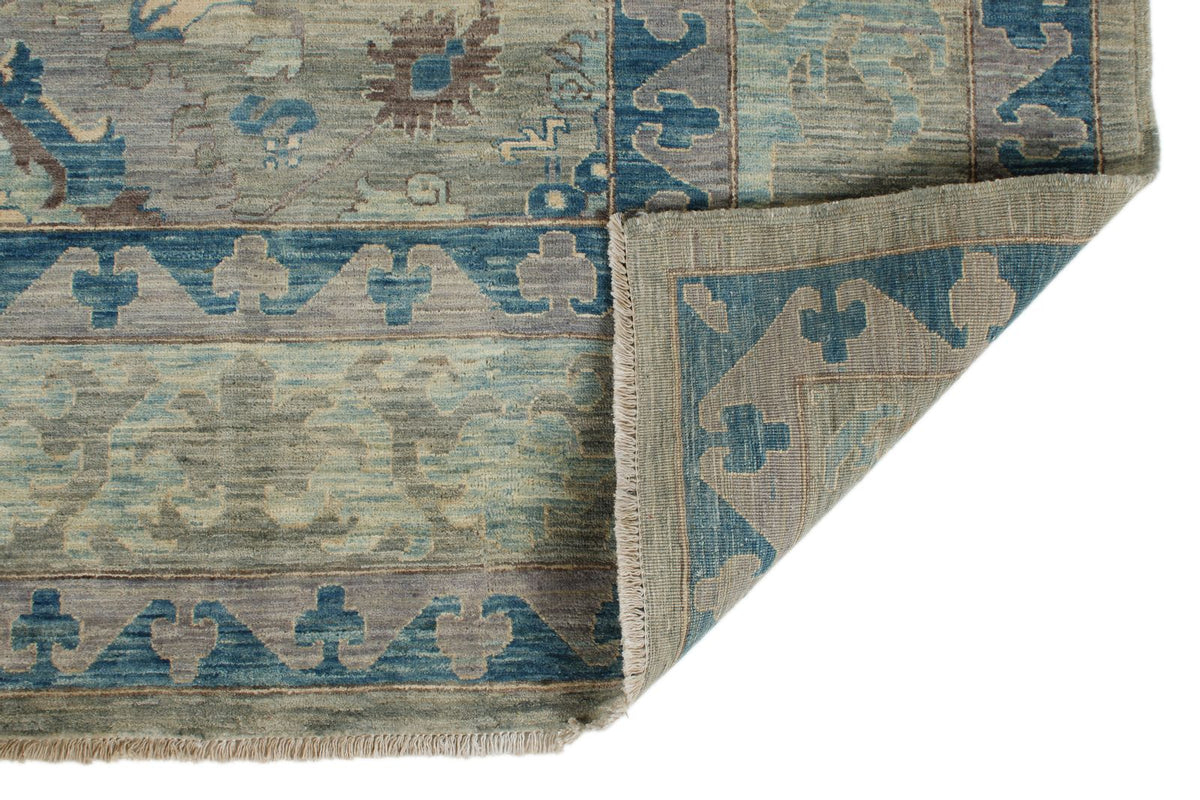 9x12 Gray and Light Green Anatolian Traditional Rug