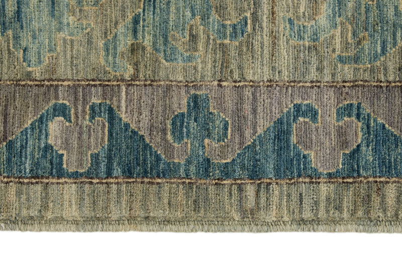 9x12 Gray and Light Green Anatolian Traditional Rug