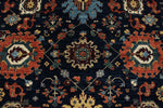 9x12 Navy and Ivory Anatolian Traditional Rug