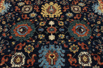 9x12 Navy and Ivory Anatolian Traditional Rug