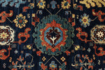 9x12 Navy and Ivory Anatolian Traditional Rug