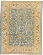 9x12 Blue and Ivory Anatolian Traditional Rug