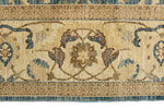 9x12 Blue and Ivory Anatolian Traditional Rug