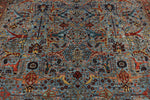 10x14 Light Blue and Blue Anatolian Traditional Rug