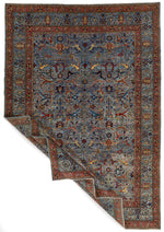 10x14 Light Blue and Blue Anatolian Traditional Rug