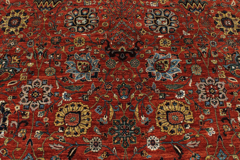 10x14 Red and Navy Anatolian Traditional Rug