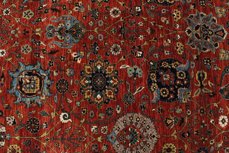 10x14 Red and Navy Anatolian Traditional Rug