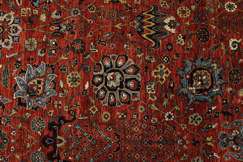 10x14 Red and Navy Anatolian Traditional Rug