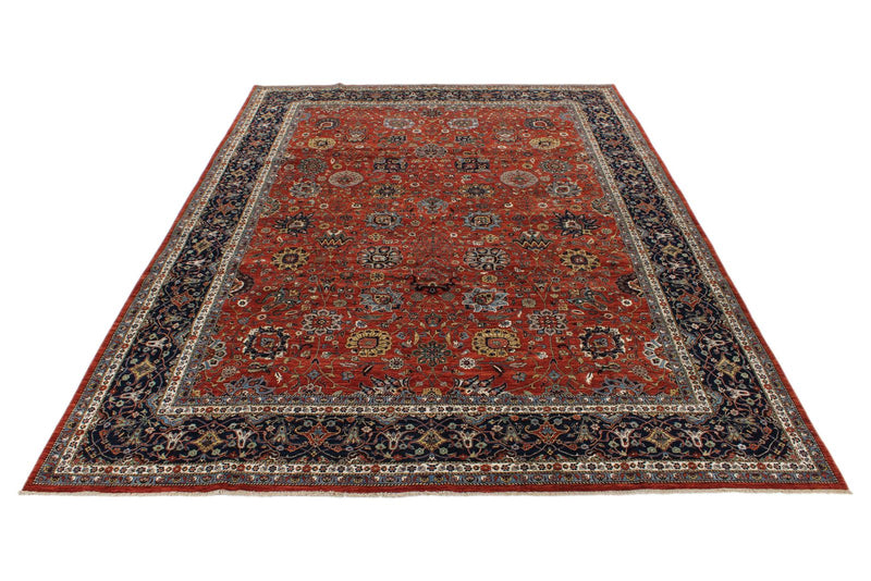 10x14 Red and Navy Anatolian Traditional Rug