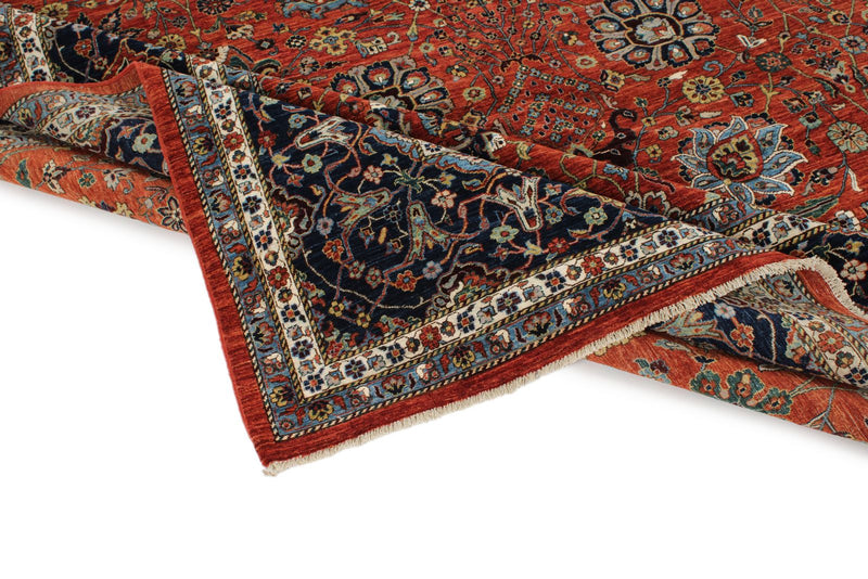 10x14 Red and Navy Anatolian Traditional Rug