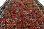 10x14 Red and Navy Anatolian Traditional Rug