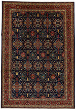 10x14 Navy and Red Anatolian Traditional Rug